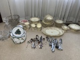 Taylor Smith China, Silver Plate Flatware,  Oneida Flatware, Decanter and More