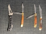 4 Knives - Humvee, Schrade, & 2 Made in China