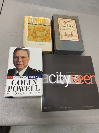 Group lot of books including signed Colin Powell