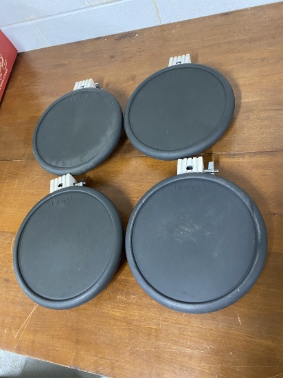 Group of 4 Roland PD-9 Electric Drum Pads