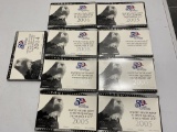 9 Silver State Quarters Sets in packaging