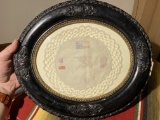Unusual Framed Confederate Flags Doily