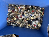Tote Lot of Old Buttons in tub