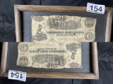 2 Civil War Confederate $100 notes