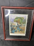 Signed and Numbered Civil War Print in Frame