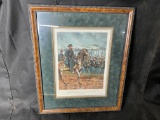 Vintage Signed and Numbered Civil War Print in Frame