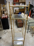 Vintage Metal and Glass Shelf