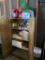 Cabinet with Contents - Keurig, 7up Bottles, Coffee Maker & More