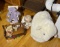 Group of plush, doll furniture, doll