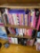 Contents of bookshelf - many Barbie books and more