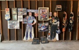 Group of Nascar Items, Pictures, Cutouts, Rugs and More