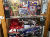 2 Shelves of Assorted Dale Earnhardt Jr. NASCAR items