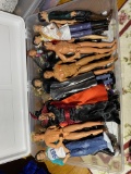 Very Large Lot of Ken and Other Better Male Dolls in tote