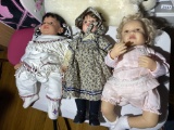 Group lot of three baby dolls