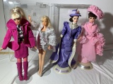 Group of 4 Barbie Dolls