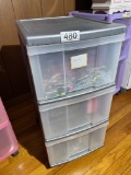 Sorter cabinet full of doll jewelry items