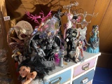 Large lot of Goth Macabre Dolls, items