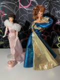 1995 Evening Enchantment Barbie (Brunette) & 1992 Barbie Glamorous Benefit Ball (Redhead)