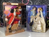 1999 Captain Hook Master of Malice & Disney Film Collection Cinderella and Prince Barbie Dolls