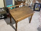 Unusual Antique Desk with Turned Legs