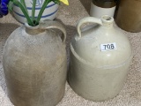 Pair of antique crocks including marked
