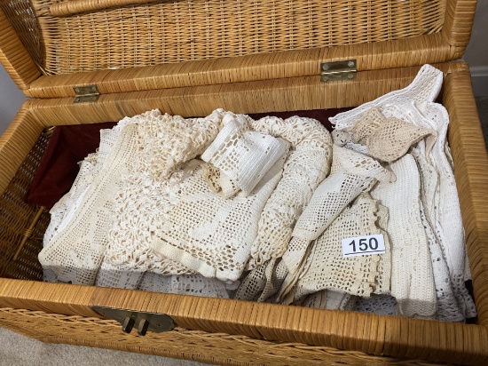 Trunk full of old Doilies