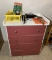 Dresser with Contents - Dog Bowls, Bones, Gardening Items & More