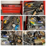 Craftsman 3 Drawer Middle Tool Box & Contents