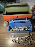 Painted Kennedy Tool Box, Wrenches, Ratchets & More