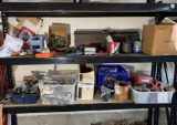 Shelf and Contents - Oil Cans, Kennedy Tool Box, Hardware and More