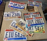 Assortment of License Plate and 1962 Chevy Owners Manual