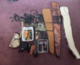 Assortment of Gun Cases, Holsters, Goggles & More