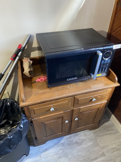 Wooden Cabinet plus Microwave