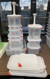 Assorted Sizes of Araven Food Storage Containers Including an Assortment of Lids