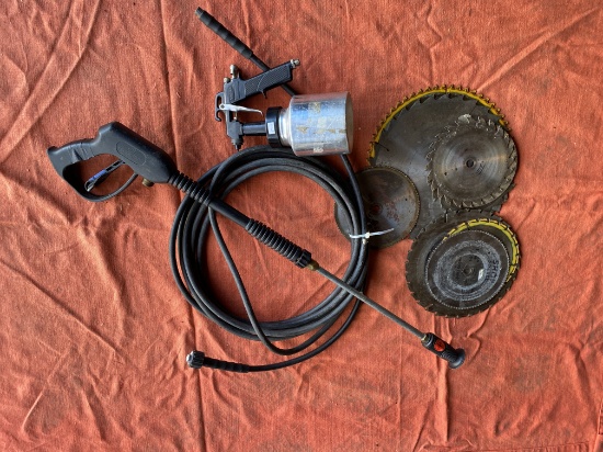 Pressure Washer sprayer, spray gun, saw blades