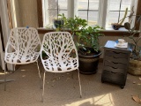 Plants, Planters, Office Chairs, Wood Side Table & More