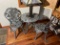 Cast Aluminum Weathered look Garden Table and Chairs