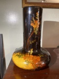 Very unusual Weller Aurelia Art Pottery Vase with long neck