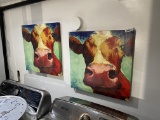 2 Decorative Prints of Cows