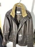 Calvin Klein Leather look Bomber Jacket