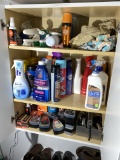 Cupboard contents - cleaning and shoe shining