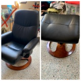 Reclining Office Chair with Ottoman