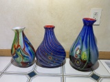 3 Beautiful Pieces of Art Glass