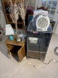 Stereo cabinet, fans, wooden cabinet etc