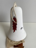 Hand Painted TESA Native American Ceramic Bell