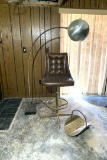 Mid-Century Floor Lamp & Bar Stool