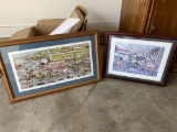 Pair of Ed Kitchen Signed Lancaster Ohio Scene Prints