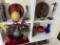 4 Shelves of assorted decorative and art objects