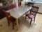 Pottery Barn Stainless Steel Top Table with 4 Pottery Barn Chairs