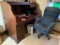 Roll Top Desk with Office Chair